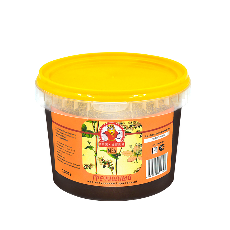 普乔金哚玛牌荞麦蜂蜜桶装1000g