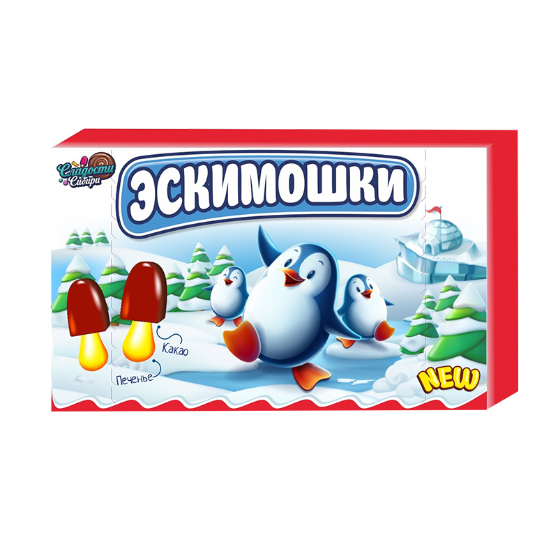 俄罗斯进口冰棍可可味饼干90g