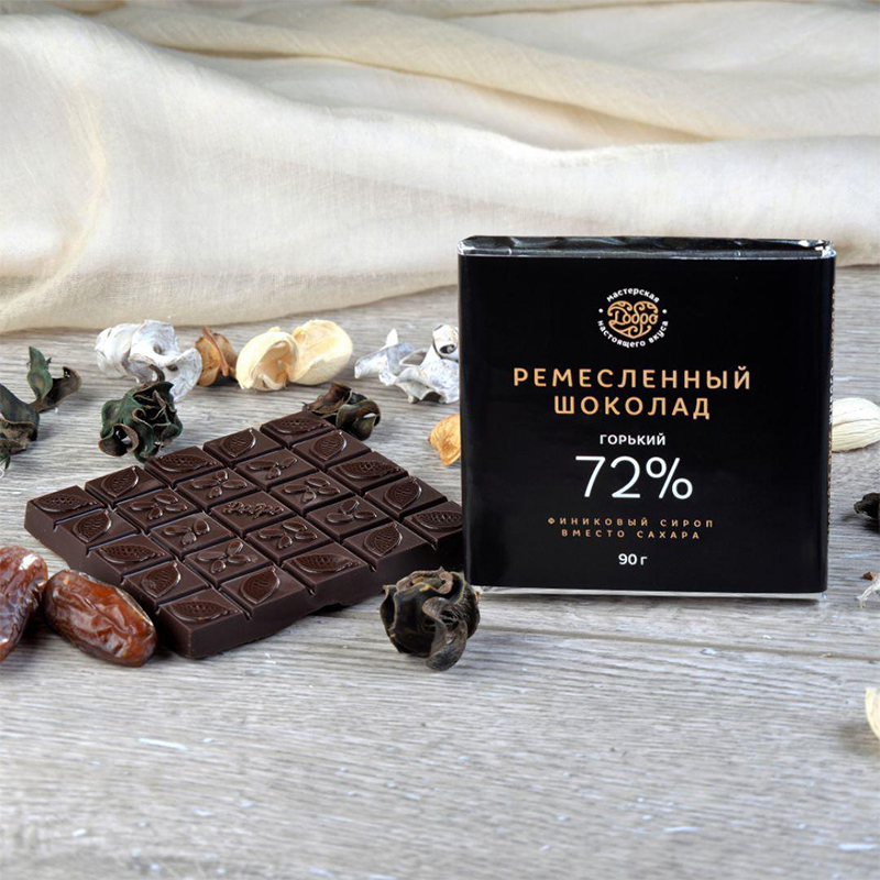 俄罗斯进口糖浆味黑巧克力90g