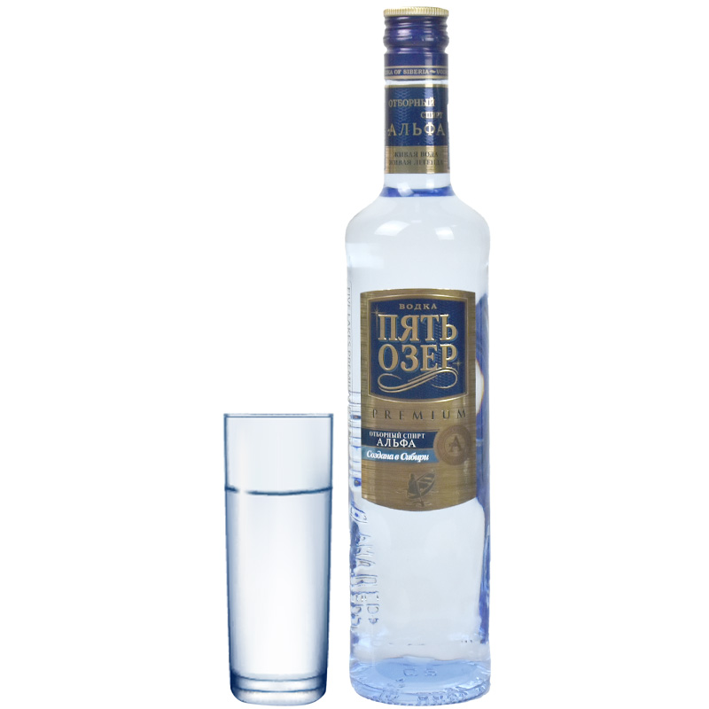 俄罗斯进口洋酒FIVE LAKES PREMIUM伏特加500ml