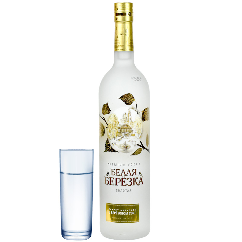 俄罗斯进口洋酒WHITE BIRCH GOLD伏特加700ml