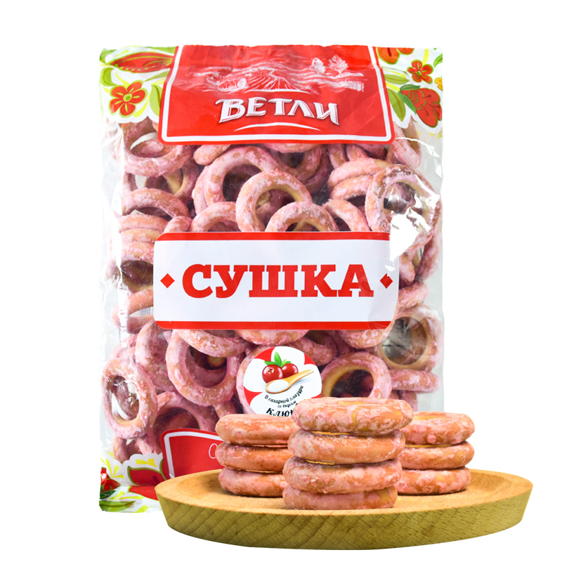 俄罗斯进口韦特力面包圈蔓越莓味300g